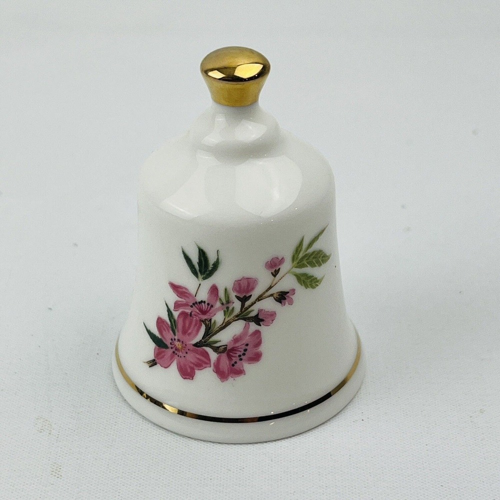 Danbury Mint Delaware Peach Blossom Official State Flower‎ Bell Collection